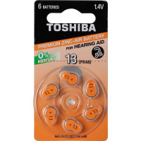 Батарейка Toshiba Повітряно-цинкова PR48 (size 13) бл6/