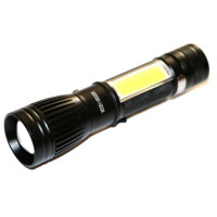 Фонарь 051 POLICE ZOOM МОНОкрист, боковая СОВ подсветка, 4 режима, боковая кнопка, акк. 18 650 140*35*30