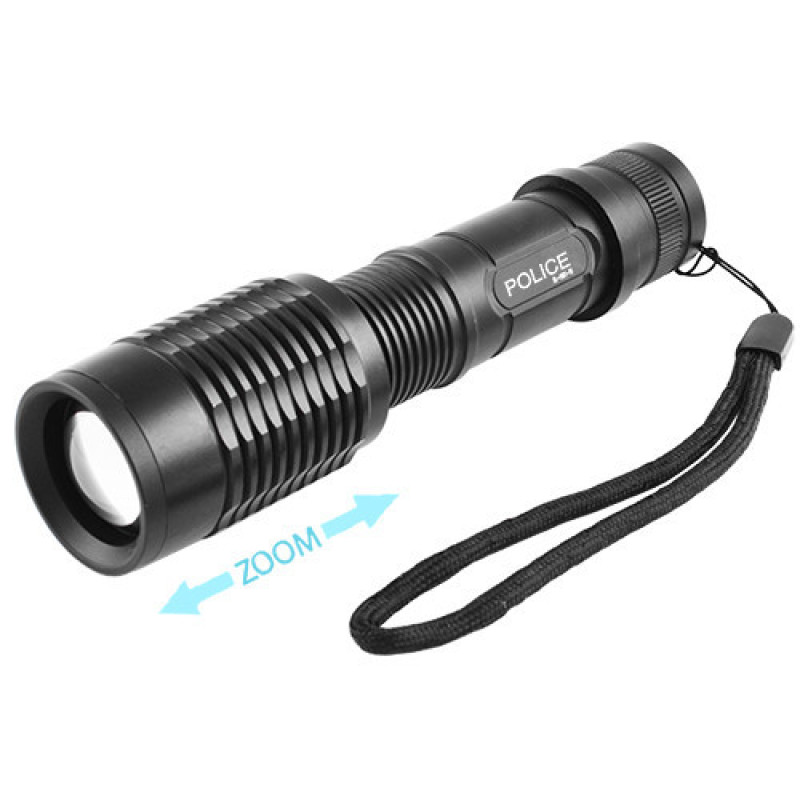 Ліхтар Police 1861/1862-T6, 1x18650 / 3xAAA, ЗУ 220V / 12V, zoom, BOX