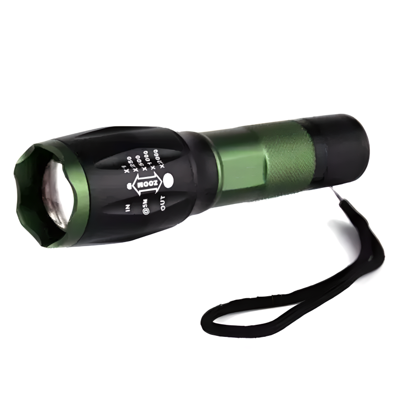 Ліхтар 209 T6 POLICE ZOOM МОНОкріст, 3 режими, кнопка ззаду, акк. 18650