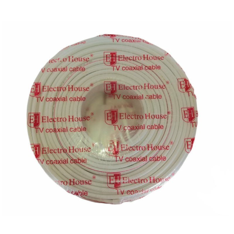Кабель ElectroHouse TV coaxial RG 6U екран 48% EH-2 бухта 100 м