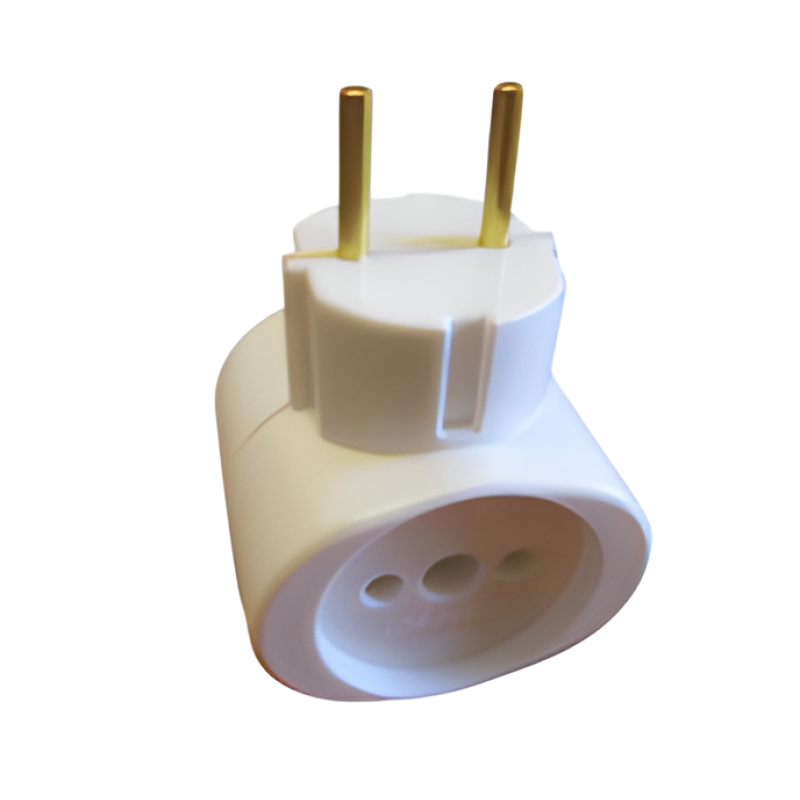 Трійник карболитовий /Латунь 16A 250V Житомир Білий  S 932