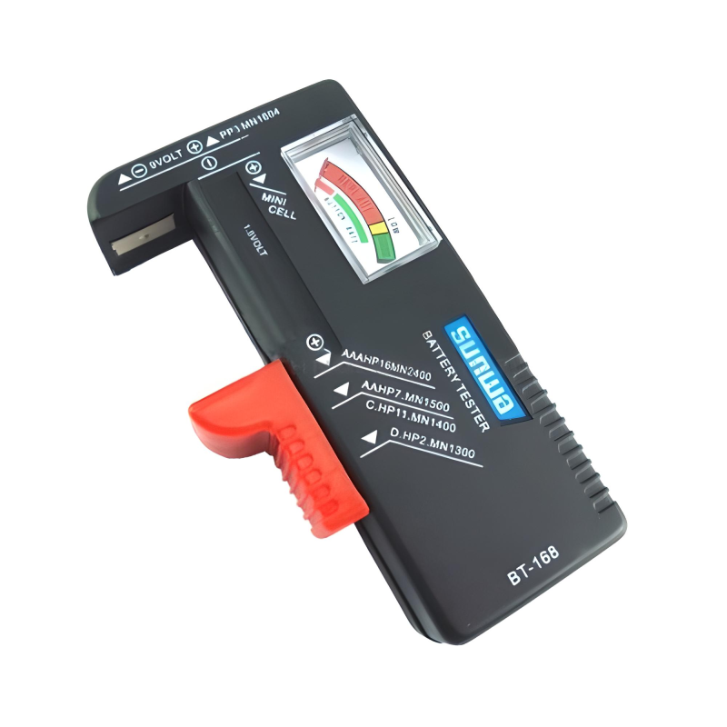 Тестер для батарей 168, 110*65мм, стрілочний індикатор ААА, АА, R14, R20, крона