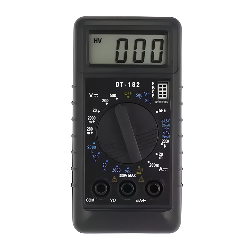 Тестер 182, 100 * 50мм, LCD, A, V, R, тест діодів, зумер