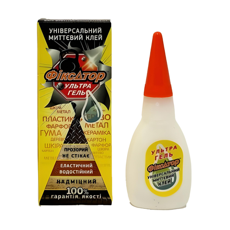 Супер клей фіксатор ультрагель  пластикова пляшка 20мл.  1/50