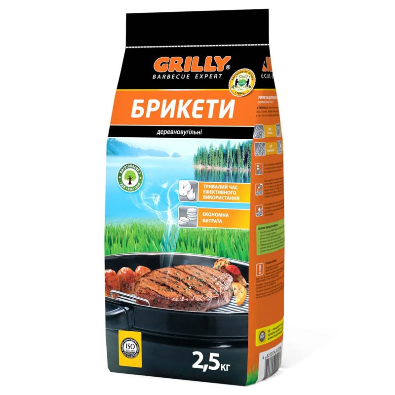 Брикети деревновугільні 2,5кг  