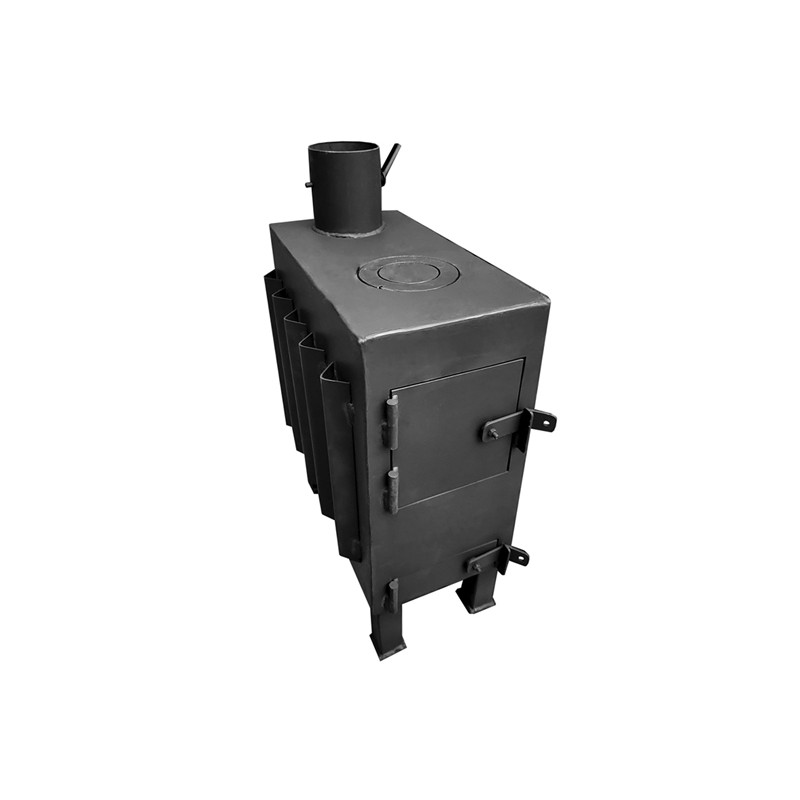 Пічка-буржуйка з радіатором та варильною поверхнею 3 кВт, 450 х 230 х 600мм Хозтовары (СИЛА - Кемп)