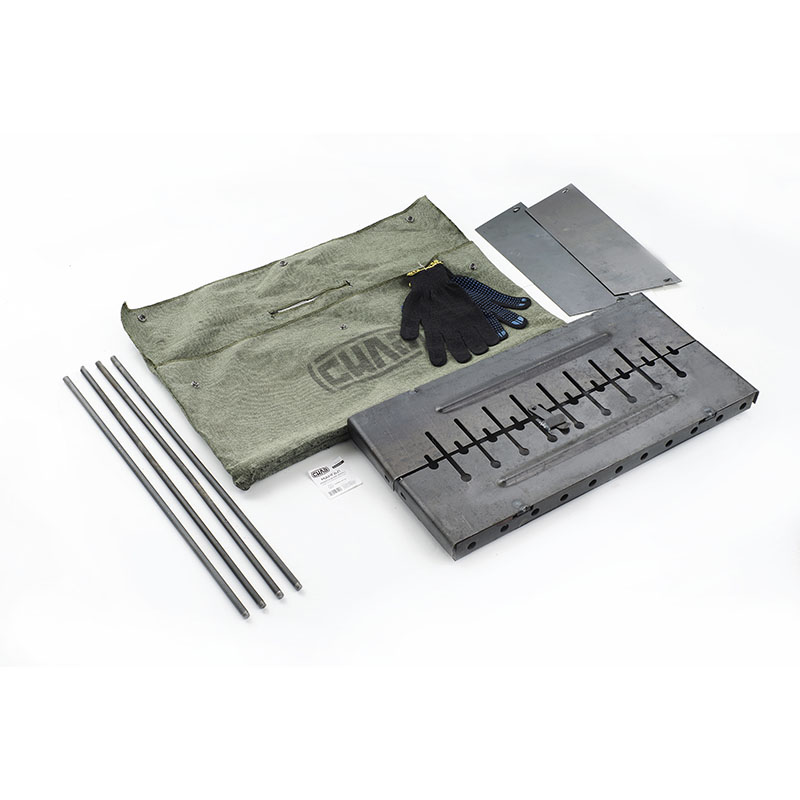 Мангал розкладний (кейс) товщина 2мм на 10 шампурів з чохлом і рукавичками Госптовари (СИЛА - Кемпінг)