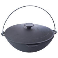 Казан чавунний татарський з кришкою і дужкою 400мм*12л
