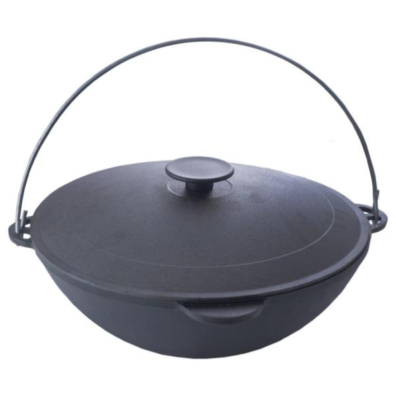 Казан чавунний татарський з кришкою і дужкою 360мм * 8л