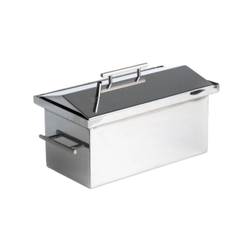 Коптильня з гідрозатворів з нержавіючої сталі товщина 1,5 мм 440 * 250 * 260 з чохлом і рукавичками