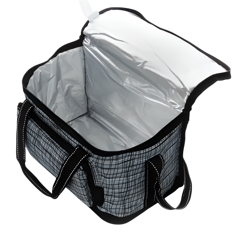 Термосумка 15 л чорно-біла (32 * 20 * 24 см)