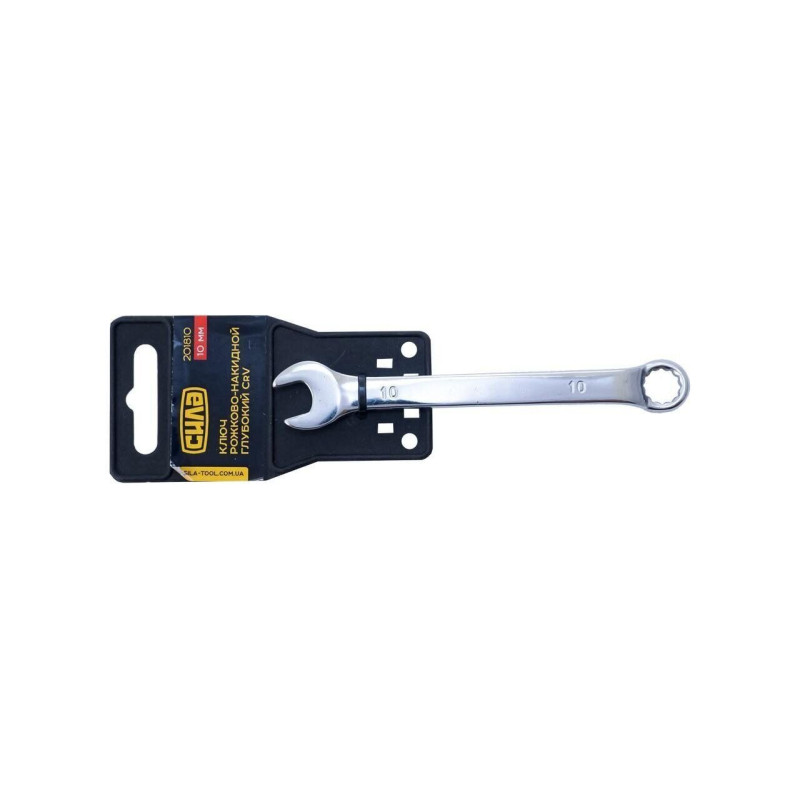 Ключ рожково-накидний глибокий CrV 10мм