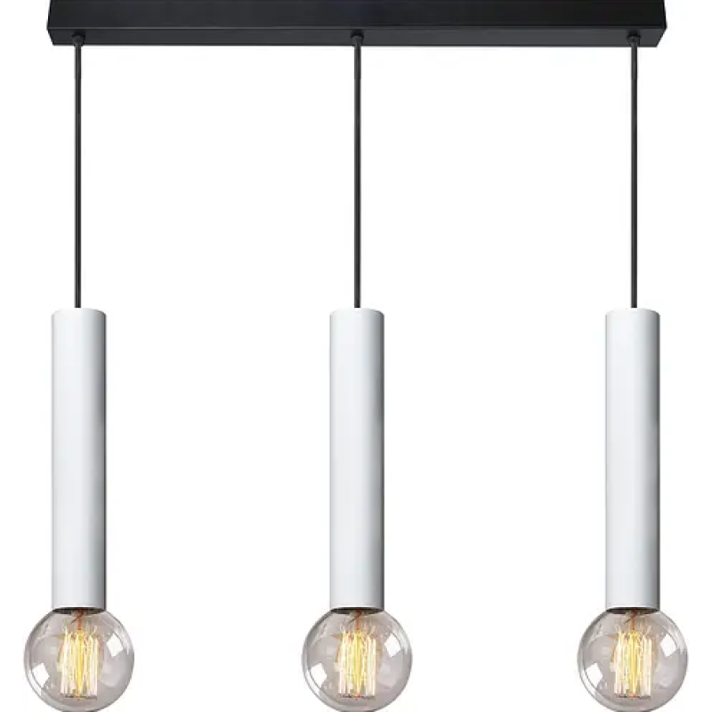 Світильник пiдвiс TUBE h=28/120 cм, d=4,5 см, 1*60Вт, Е-27, арт. 59141 білий