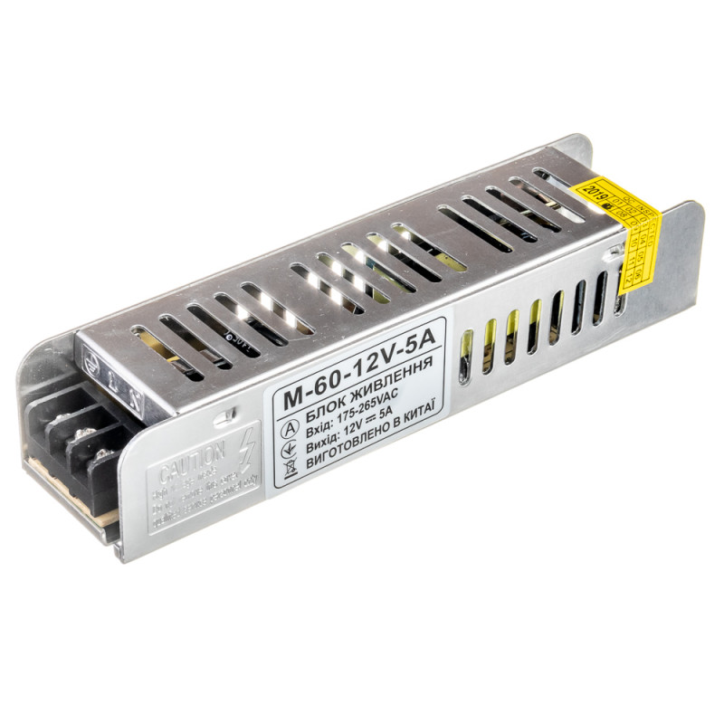 Блок живлення 5А - 60W SLIM IP20 №1
