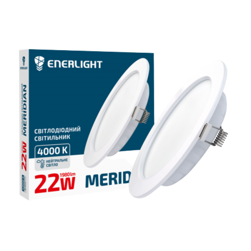 Cвітильник стельовий світлодіодний ENERLIGHT MERIDIAN  22Вт 4000К