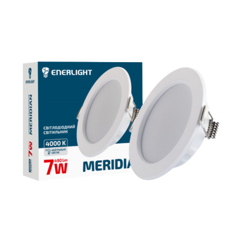 Cвітильник стельовий світлодіодний ENERLIGHT MERIDIAN 7Вт 4000К