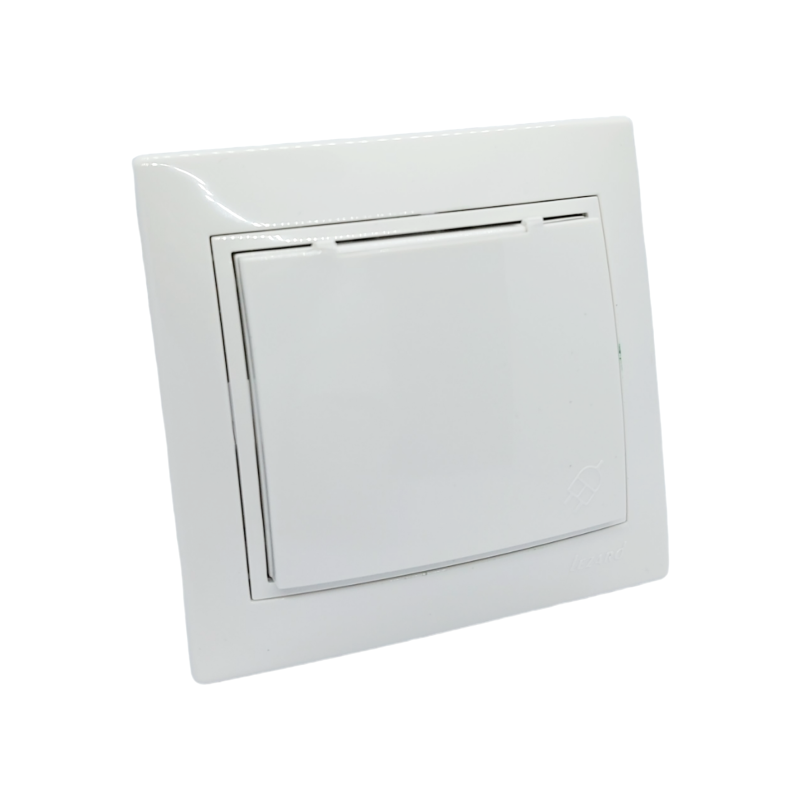 MIRA Розетка із заземленням з кришкою біла з білою вставкою (1/10шт/120шт)