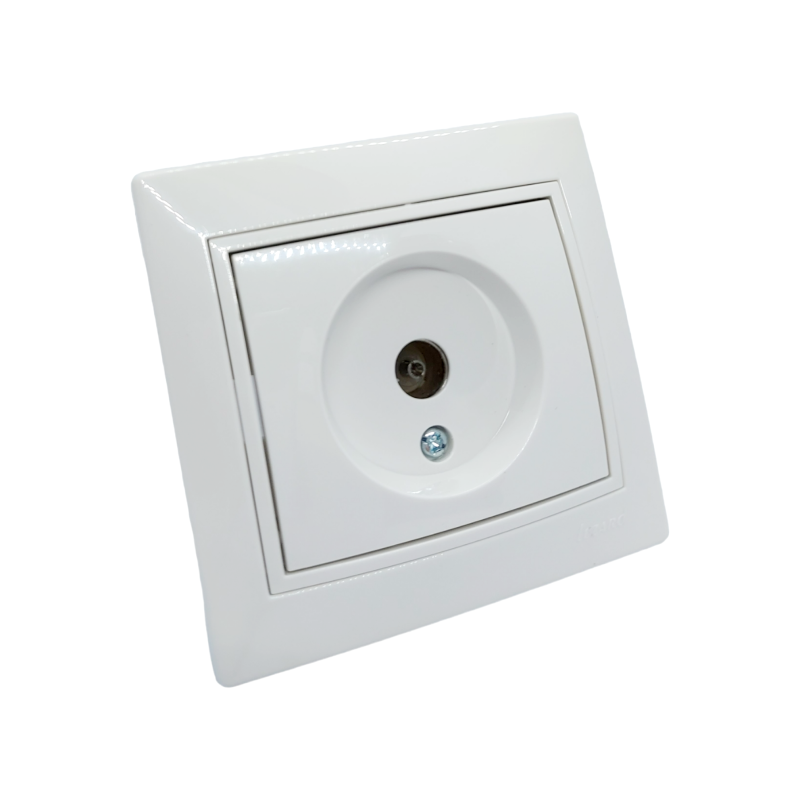 MIRA Розетка ТВ прохідна білий з білою вставкою (1/10шт/120шт)