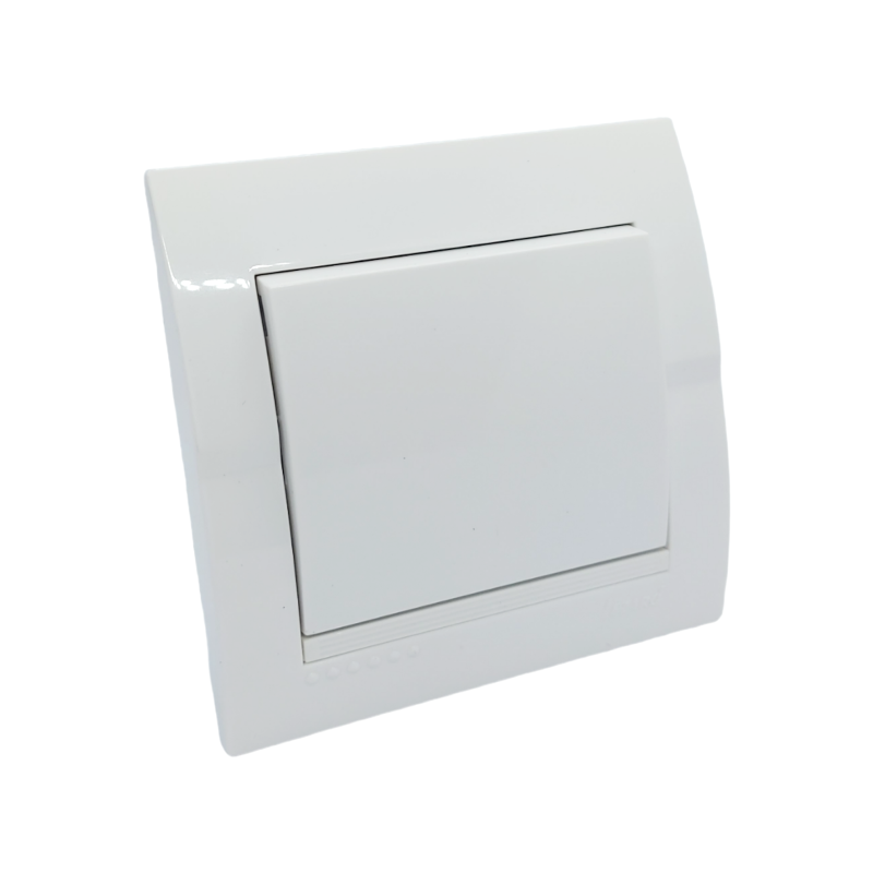 DERIY Вимикач проміжний білий  (1/10шт/120шт)