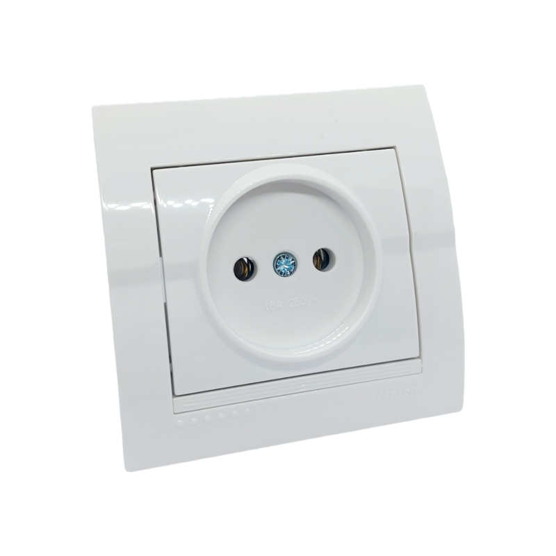 DERIY Розетка без заземлення біла (1/10шт/120шт)