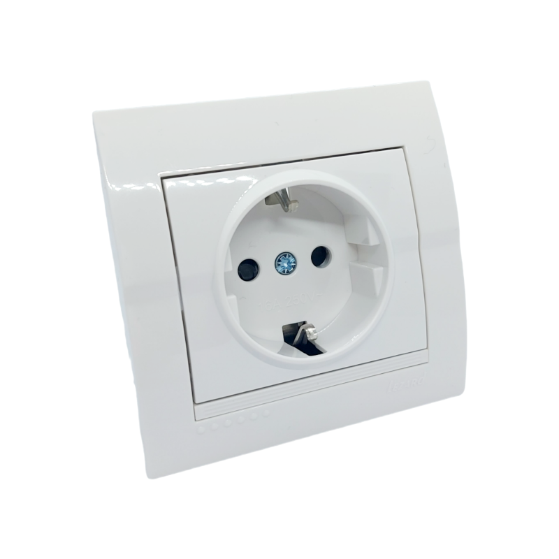 DERIY Розетка з захистом від дітей біла (1/10шт/120шт)