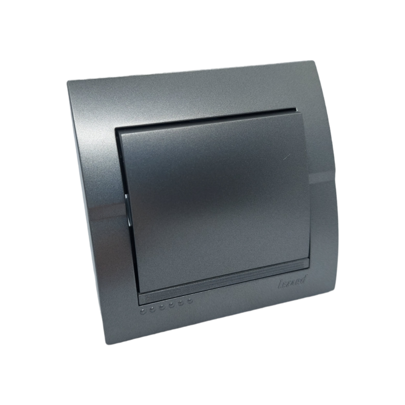 DERIY Вимикач темно-сірий металік (1/10шт/120шт)