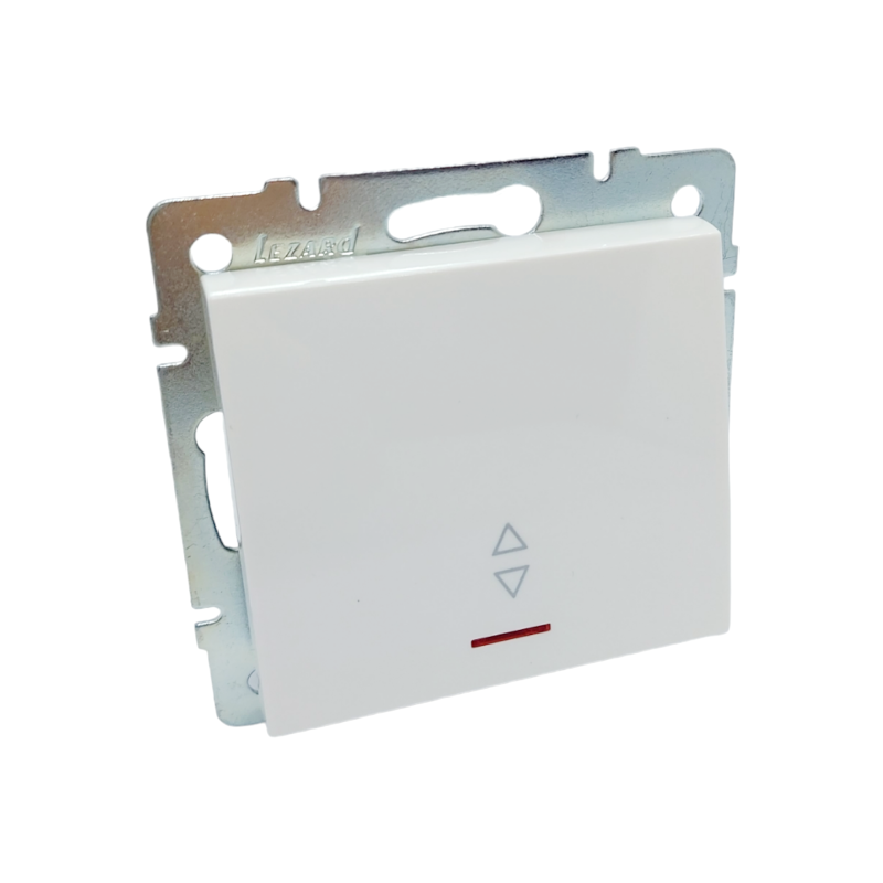 RAIN Вимикач прохідний з підсвіткою білий  (1/10шт/120шт)