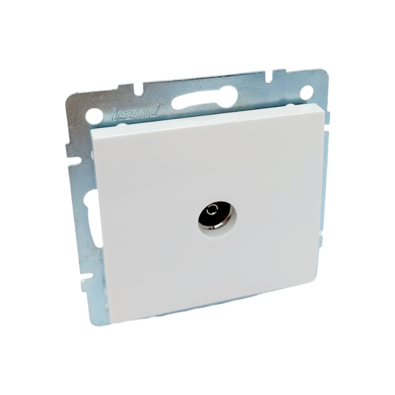 RAIN Розетка ТВ прохідна біла  (1/10шт/120шт)