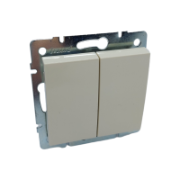 RAIN Вимикач подвійний крем (1/10/120 шт)