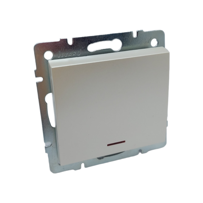 RAIN Вимикач з підсвіткою перлинно-білий перламутр  (1/10шт/120шт)