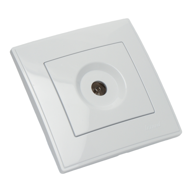 LESYA Розетка ТВ прохідна біла (1/10шт/120шт)