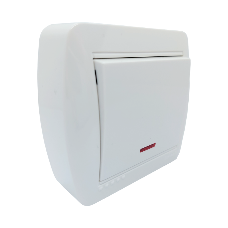 DEMET Вимикач з підствіткою білий (1/10шт/120шт)