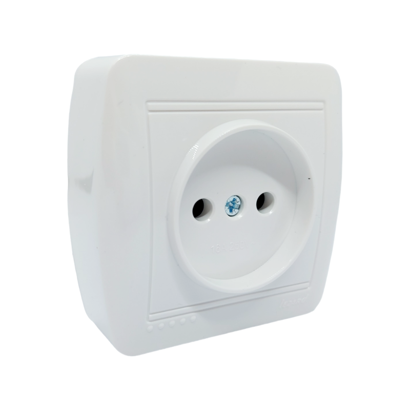 DEMET Розетка без заземлення біла (1/10шт/120шт)