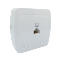 DEMET Розетка компьютерная белая (1 / 10шт / 120шт)