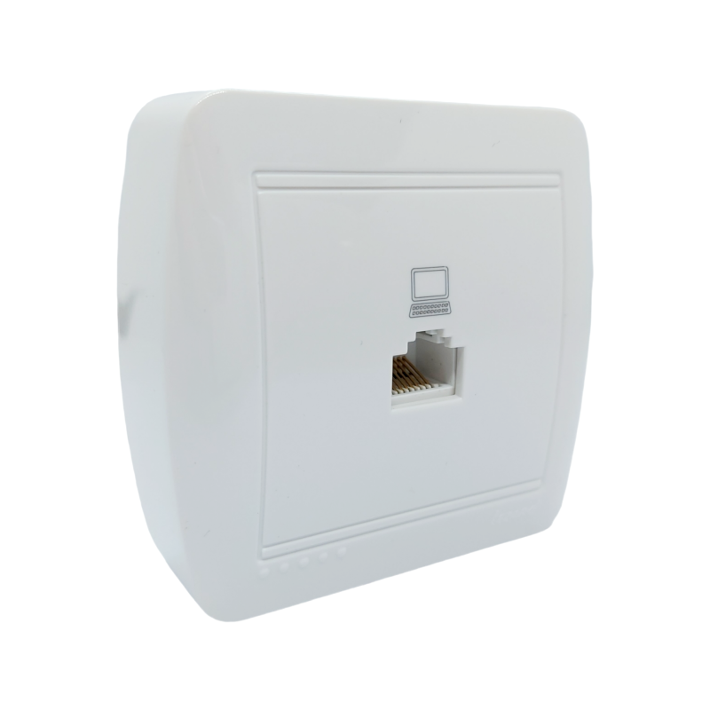 DEMET Розетка комп'ютерна біла (1/10шт/120шт)