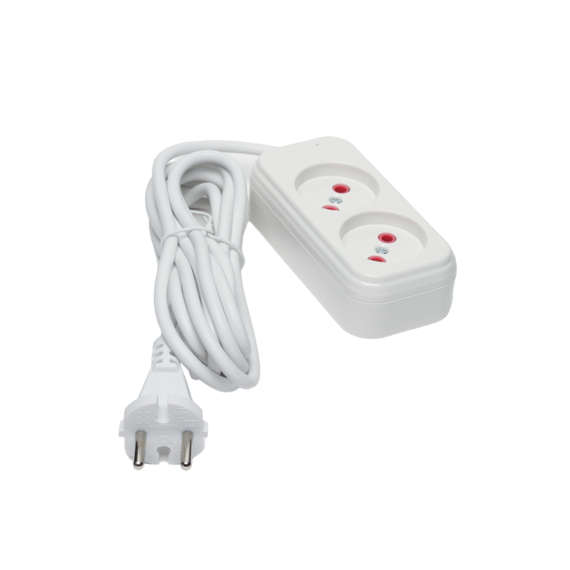 LILA Подовжувач без заземлення 2 входи 3 метри (1/12 шт.)