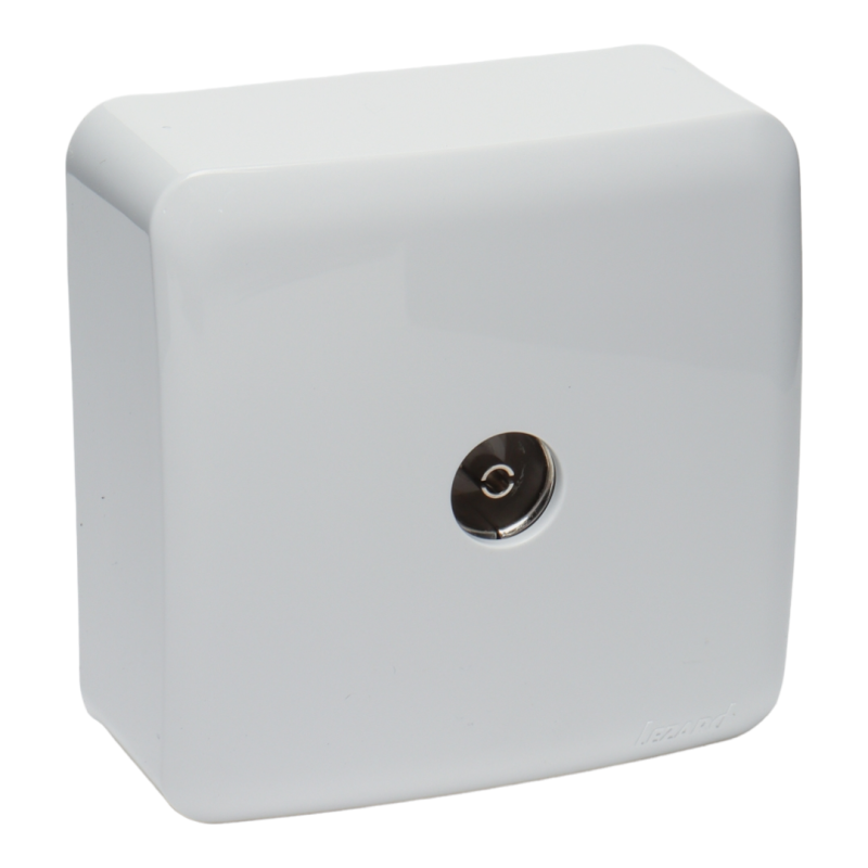 VIOLA Розетка ТВ прохідна білий (1/12шт/144шт)