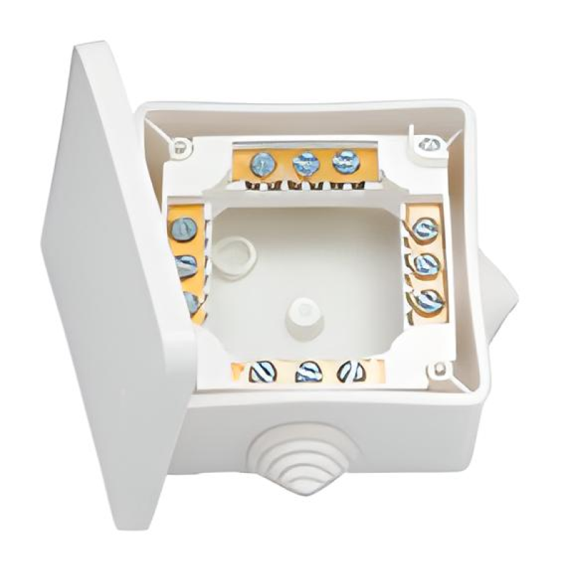 Коробка з колодками для відкритої проводки квадратна IP44 Bylectrica КМ-222