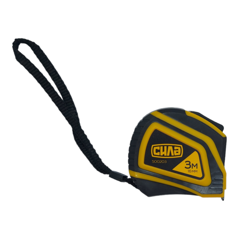 Рулетка обгумована з автостопом 3м (СИЛА - Інструмент)