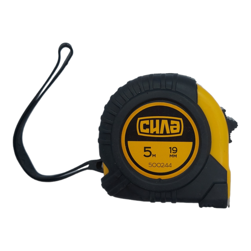 Рулетка обгумована Стандарт 5м * 19мм (СИЛА - Інструмент)