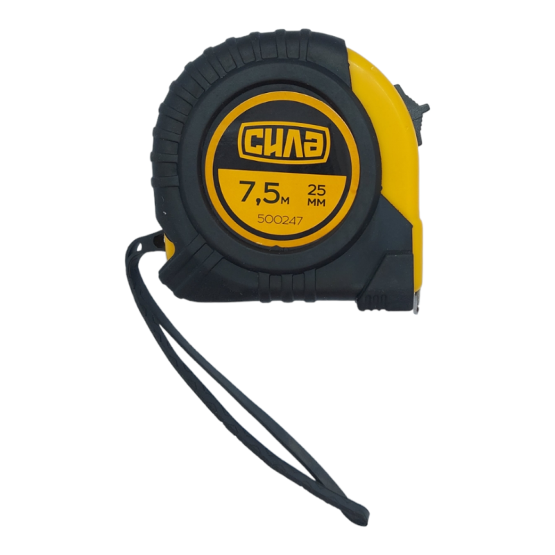Рулетка обгумована Стандарт 7,5м * 25мм (СИЛА - Інструмент)