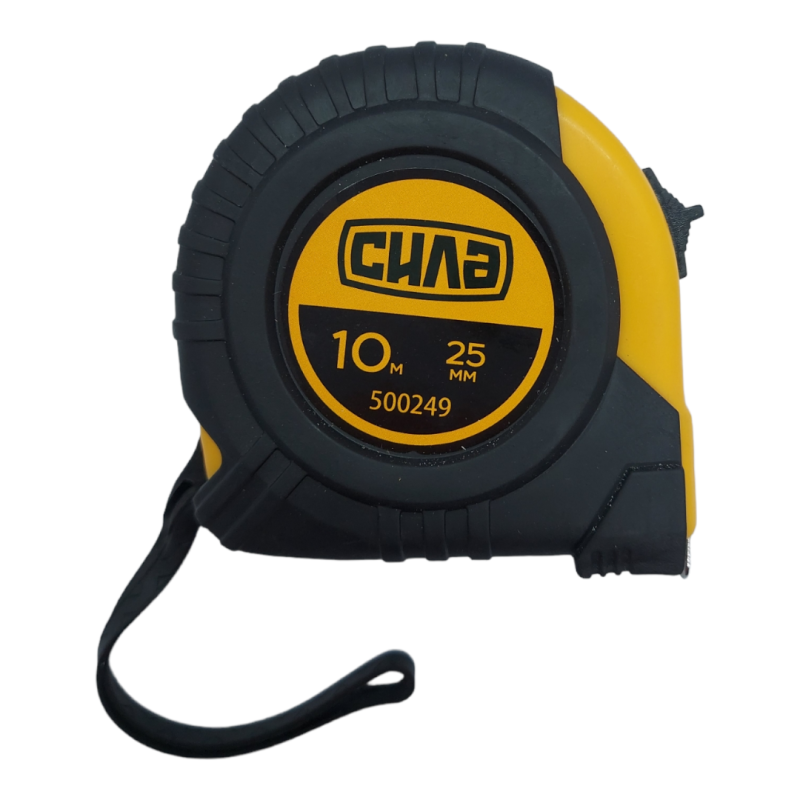 Рулетка обгумована Стандарт 10м * 25мм (СИЛА - Інструмент)