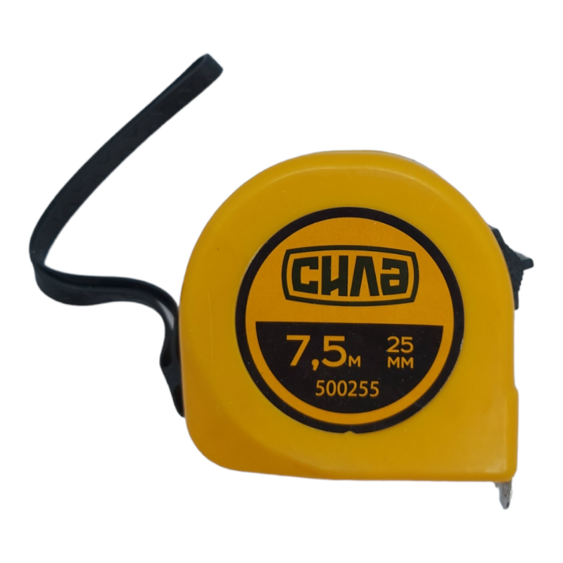 Рулетка с магнітом Стандарт 7,5м*25мм (СИЛА - Інструмент)