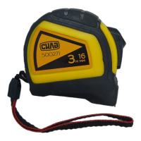Рулетка обгумована автостоп, подвійний зачіп 3м * 16мм (СИЛА - Інструмент)