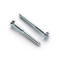 Гвинт для дерева із шестигранною гол. 6*120 DIN 571 ЦП (пач. 20 шт.)