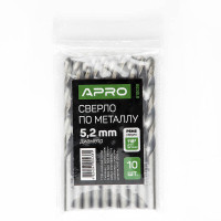 Свердло по металу P6M5 5,2мм Apro  (APRO)  10/