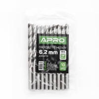 Сверло по металлу P6M5 6,2мм Apro (APRO) 10 /