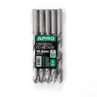 Сверло по металлу P6M5 10,5мм Apro (APRO) 5 /
