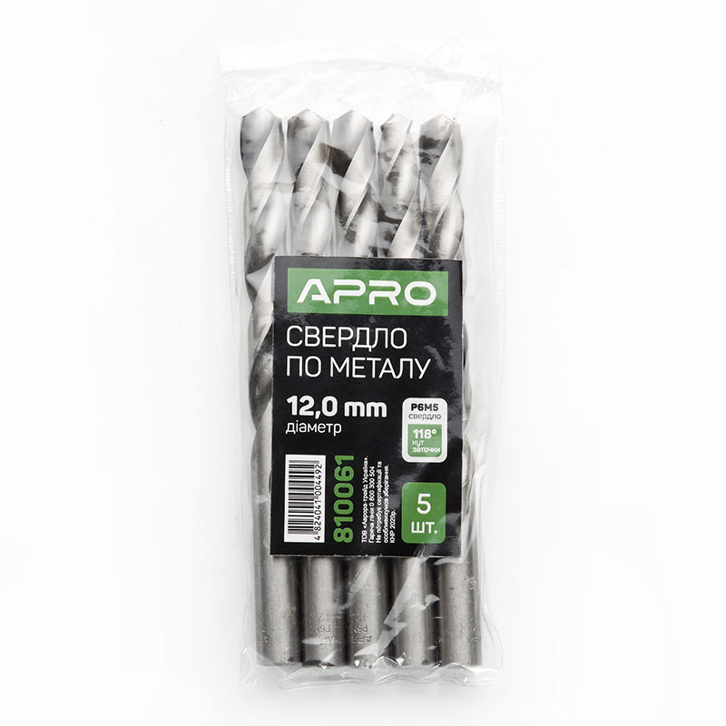 Свердло по металу P6M5 13,0мм Apro  (APRO)  5/
